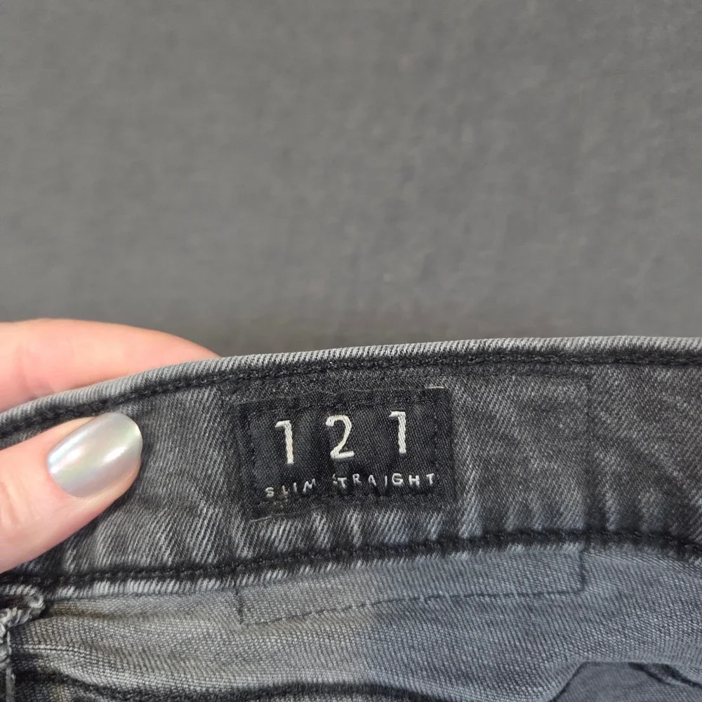 Lucky Brand 121 Slim Straight Jeans Mens 34x30 Grey Denim Pants